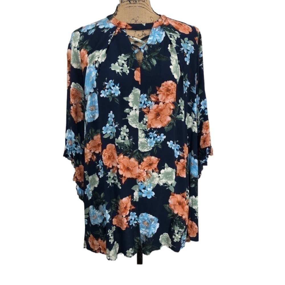 Hayden Boutique Floral Boho Skater Style Tunic